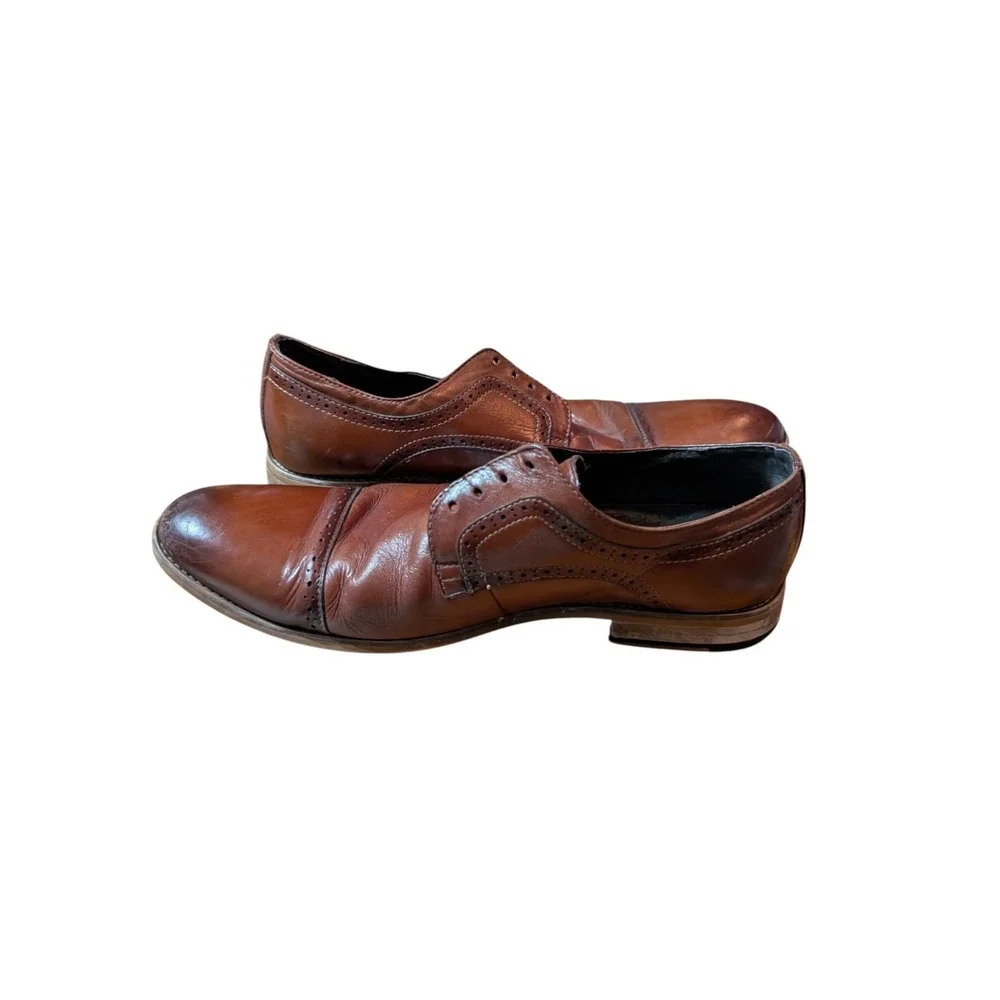 Men's Stacy Adams Dickinson Cap Toe Oxford‎ Shoes Brown  25066-221 Size 11.5